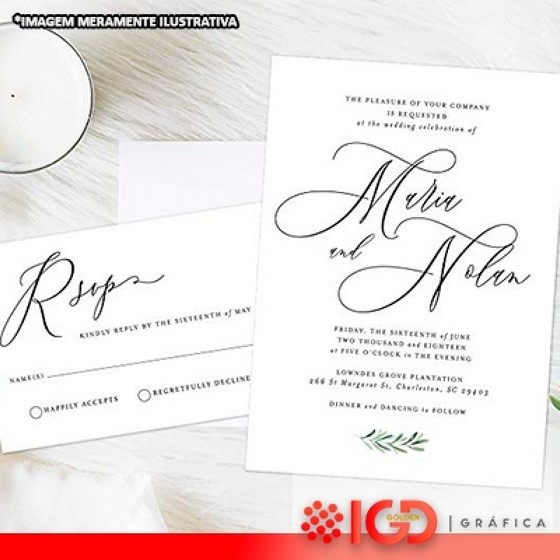 Convite de Casamento Personalizado Rolim de Moura - Convites Personalizados