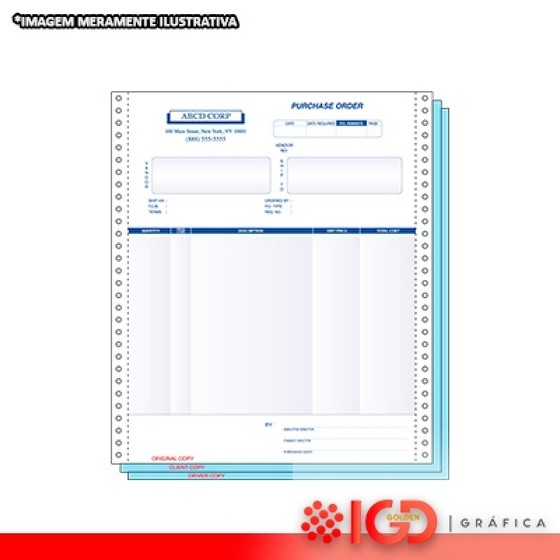 Gráfica para Formulários Contínuos Auto Copiativos Espigão D'Oeste - Formulário Contínuo Recibo de Pagamento