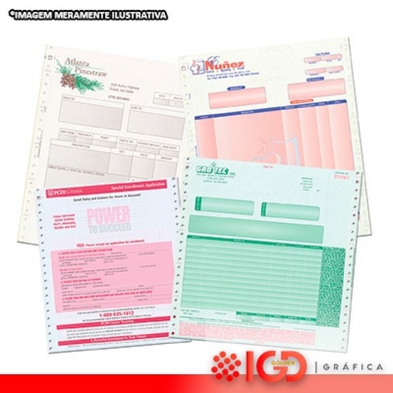 Gráfica para Formulários Contínuos Recibo Uberlândia  - Formulários de Notas Fiscais