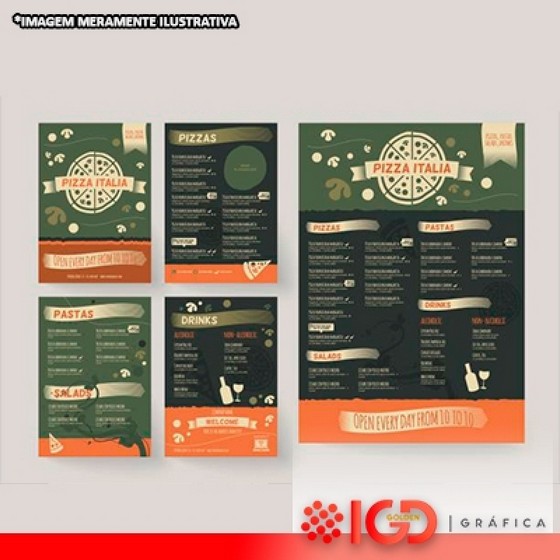 Gráfica para Impressão de Pizzaria Santana - Impressão de Folders