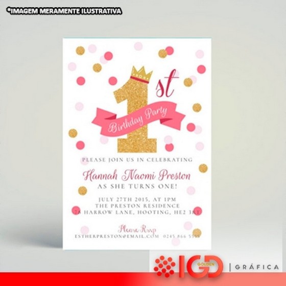 Impressão de Convites para Aniversário Formoso do Araguaia - Convite de Casamento Personalizado