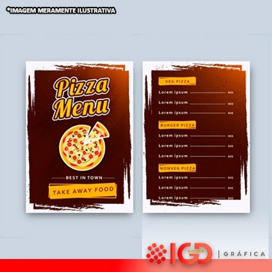 Orçamento de Folhetos de Pizzaria Chapadinha - Folhetos 100 Unidades