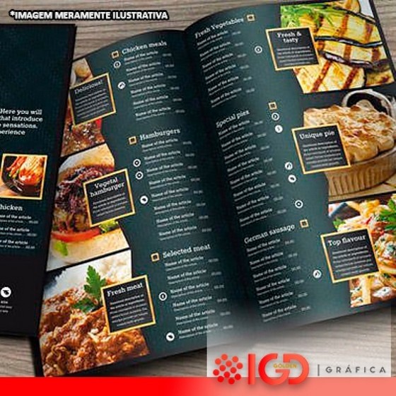 Preço de Cardápios com Acabamento Especial ABCD - Cardápios para Restaurante